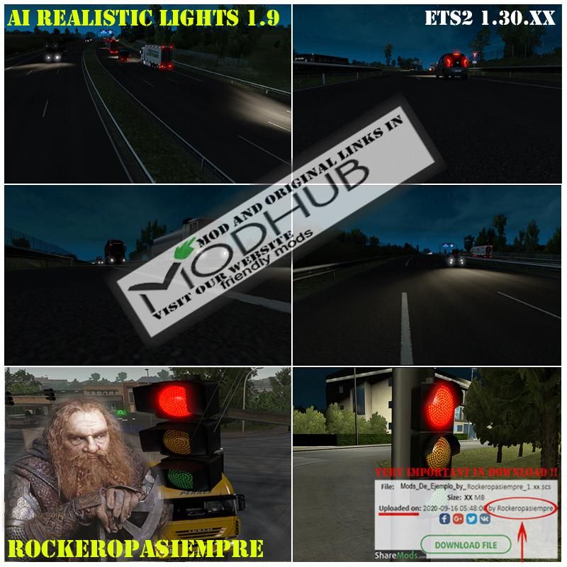 Включи лайт версию. Euro Truck Simulator дорога светофор. Realistic Headlights /реалистичный свет фар и фонарей в городах для етс 2. Ai realistic Lights. Realistic Light Effect ets2.